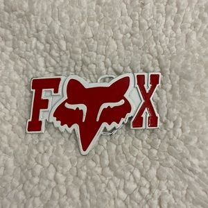 FOX Racing Vintage belt buckle. Red with white.